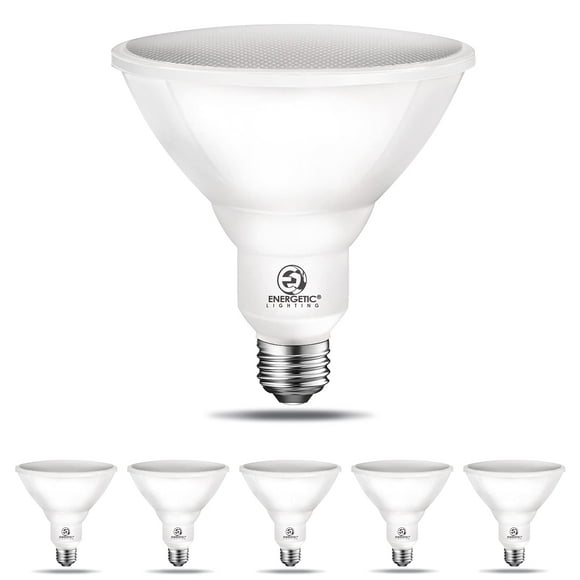 Energetic Outdoor Par38 Led Flood Light,11W=90W,900lm,3000K Warm White,E26 Base,Non-Dimmable, Waterproof Spot Bulb,UL Listed (6 Pack)