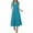 A Sky Blue, variant on Horkkom Midi Dresses for Women Summer Casual A Line Dresses Solid Color V Neck Sleeveless Dress Beach Vacasion Pleated Dress Blue L