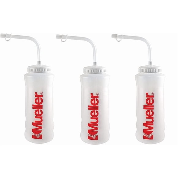 Botella Mueller de un cuarto de galón con color natural pajizo, paquete de 3