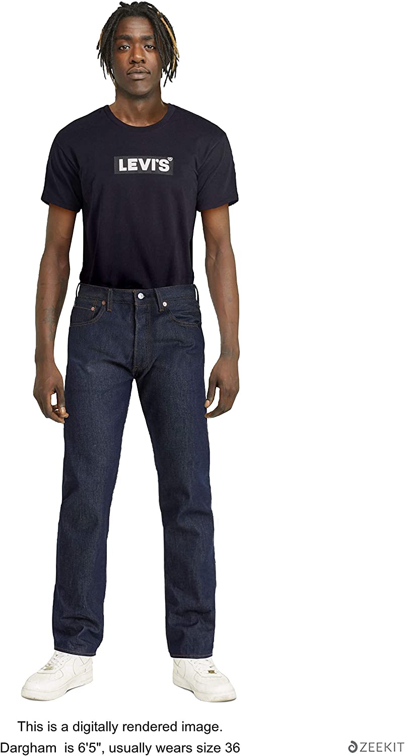 Levi's RIGID-DARK Men's 501 Original Shrink-to-Fit Jeans, 33x33 - Walmart.com