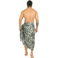 thumbnail image 5 of HAPPY BAY Men's Standard Swimsuits Sarong Pareo Beach Wrap One Size Ebony, Hawaiian Collage Summer Vacation Aloha, 5 of 5
