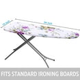 thumbnail image 4 of Ironing Board Cover Pad 15x54 Inch with Elastic Edge and Hook and Loop Fastener Scorch and Stain Resistant Cotton Ironing Cover with Thick Pad, (Ironing Board Not Included) Style 3, 4 of 10