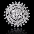 thumbnail image 2 of MasteelfCA Décoration de Mariage en Strass Broche Ronde Fleur (Blanc), 2 of 7