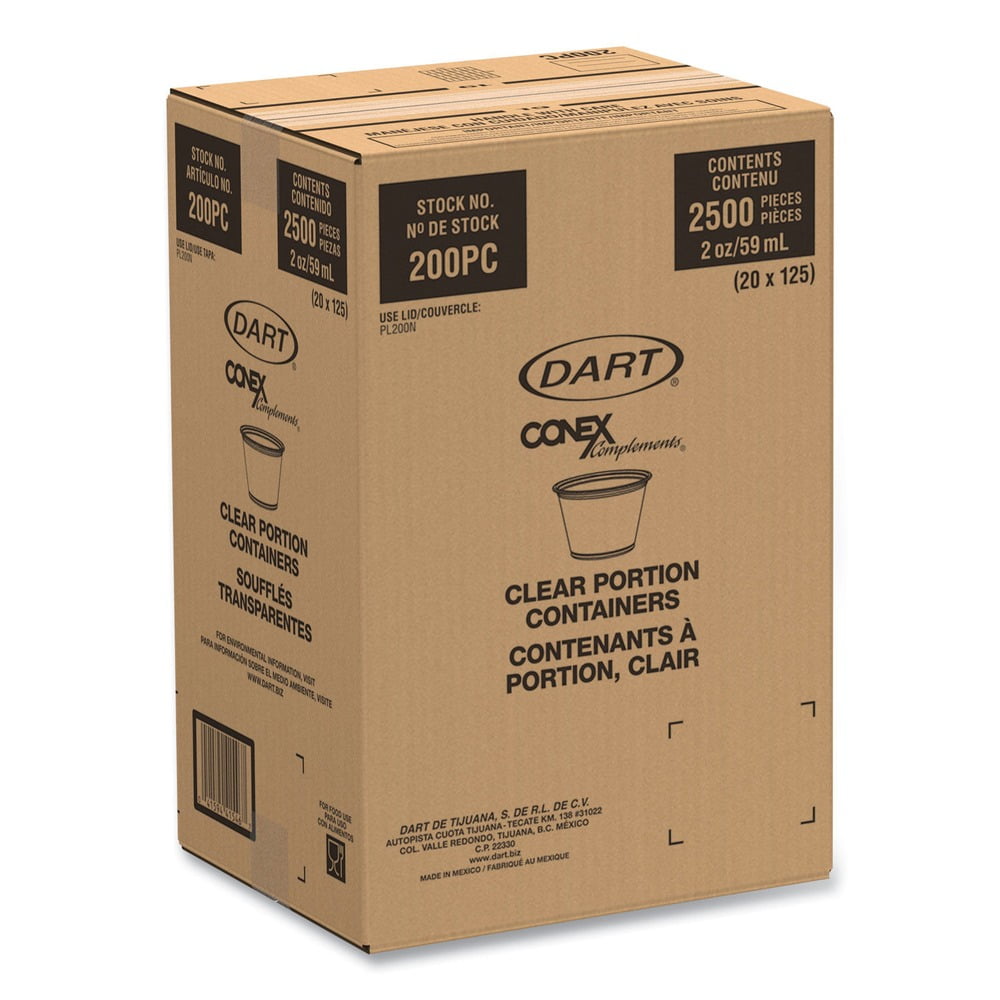 Dart Conex Complements Plastic PortionMedicine Cups 4 Oz Clear 125 Cups Per  Bag Carton Of 20 Bags - Office Depot