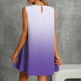 thumbnail image 4 of Vestido Corto para Mujeres Verano Moda Casual Impreso Lado Plisado Cuello Redondo sin Mangas, 4 of 7