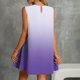 thumbnail image 5 of Vestido Corto para Mujeres Verano Moda Casual Impreso Lado Plisado Cuello Redondo sin Mangas, 5 of 7