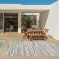 thumbnail image 4 of 7â€™ x 9â€™ Gray Abstract Striped Indoor Outdoor Area Rug, 4 of 5