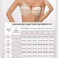 thumbnail image 4 of YANDW Women's Strapless Push Up Bra with Clear Straps Multiway Thick Padded Underwire Bras, Beige 36B, 4 of 6