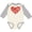 Natural and Heather, variant on Inktastic Love, Romance, Hearts, Valentine - Red Girls Long Sleeve Baby Bodysuit