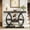 Black Brown, variant on Finmind 4-Tier Console Table, 39" Wood Sofa Table with Storage Shelves, Rustic Brown