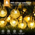 thumbnail image 2 of Guirnalda de luces solares para exteriores, 12 m, 100 LED, 8 modos, resistente al agua IP65, ideal para jardín, patio, bodas, fiestas y decoración (blanco cálido)., 2 of 5