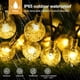 thumbnail image 2 of Guirnalda de luces solares para exteriores, 12 m, 100 LED, 8 modos, resistente al agua IP65, ideal para jardín, patio, bodas, fiestas y decoración (blanco cálido)., 2 of 5