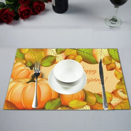MYPOP Happy Thanksgiving Table Placemat Food Mat 12x18