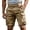 42Khaki212, variant on WERYOUNG Cargo Shorts For Men Solid Color Elastic Waist Casual Summer Athletic Shorts With Pockets For Outdoor Sports Comfortable Bottom L