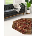thumbnail image 3 of Rugs.com Saturn Collection Rug – 8 Ft Octagon Burgundy Medium Rug Perfect For Living Rooms, Kitchens, Entryways, 3 of 9