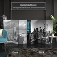 thumbnail image 2 of 4 ft. Short Double Sided New York Scenes Canvas Folding Screen, 2 of 7