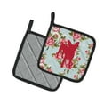 thumbnail image 2 of Caroline's Treasures BB1108-RS-BU-PTHD Chihuahua Shabby Chic Blue Roses Pair of Pot Holders , 7.5HX7.5W, multicolor, 2 of 3