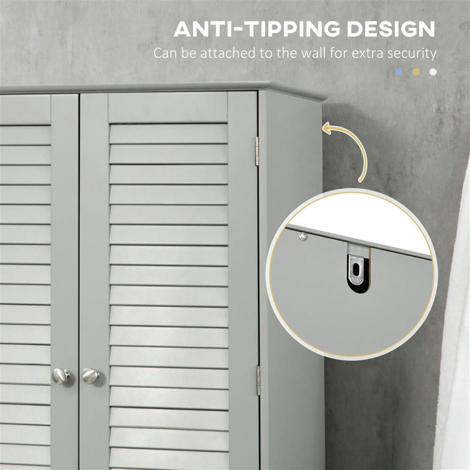 Demi Bonn 71" Tall Bathroom Storage Cabinet, Freestanding Linen Cabinet with Drawer and Adjustable Shelves for Living Room, Kitchen, Dining Room, Office, Gray