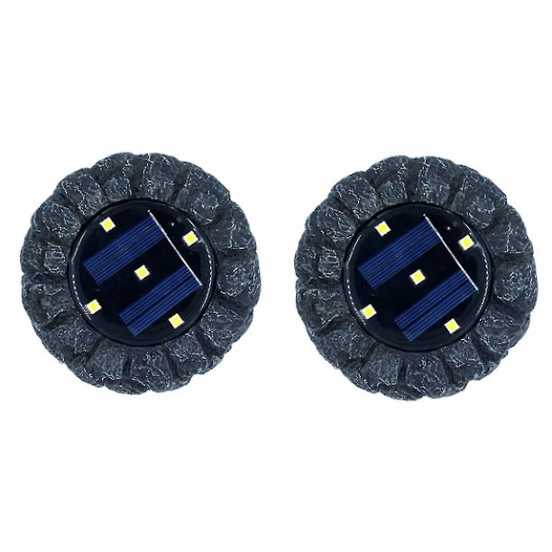2 Pieces Of Solar Buried Lights Stone Lamps 5led Buried Resin Lights Outdoor Courtyard Outdoor Courtyard Buried Lawn Lights Simulation Stone Lights (b