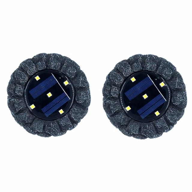 2 Pieces Of Solar Buried Lights Stone Lamps 5led Buried Resin Lights Outdoor Courtyard Outdoor Courtyard Buried Lawn Lights Simulation Stone Lights (b