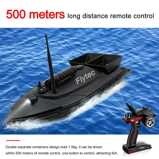 Flytec V500 RC Fishing Bait Boat RC Boat Fish Finder 1.5kg Loading 500M  Remote Control Double Motor Night Light 