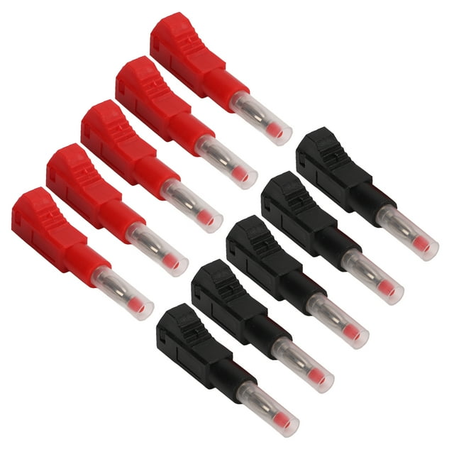 Conectores Tipo Banana Para Cable De Altavoz, Conector Tipo Banana De Cobre Rojo Conexión Fácil Telescópica Para Equipos De Seguridad Industrial
