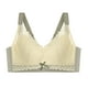 thumbnail image 1 of Women's Plus Size Bras Full Figure Wireless Back Close Lace Bra Light Green C 38, 1 of 6