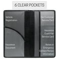 thumbnail image 3 of CANOPUS Car Registration and Insurance Holder, PU Leather Card Holder, Vehicle Glove Box Organizer for Auto, SUV, Truck, Black, 3 of 8