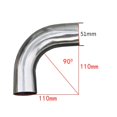 thumbnail image 2 of Stainless Steel Elbow 90 Degree Mandrel Bend 90° Tube Polished Pipe Diy New 51Mm, 2 of 8