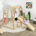thumbnail image 2 of Infans Indoor Playground Climbing Gym Kids Wooden 8 in 1 Climber Playset  for Children, 2 of 7