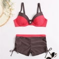 thumbnail image 5 of RUTAYY Women's Bikini Sets Push Up Beachwear Padded Swimwear Color Block Tankini Comfortable Fashion Beach Swimsuit, 5 of 7