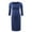 Navy, variant on Diufon Women's Maternity Oversized Maternity Dress Long Sleeve Round Neck Basic Dress Pregnant Side Ruched Dress