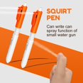 thumbnail image 3 of Funny Water Spray Pen Set, 2-in-1 Retractable Writing and Prank Squirt Pens (2 Pcs Blue), 3 of 7