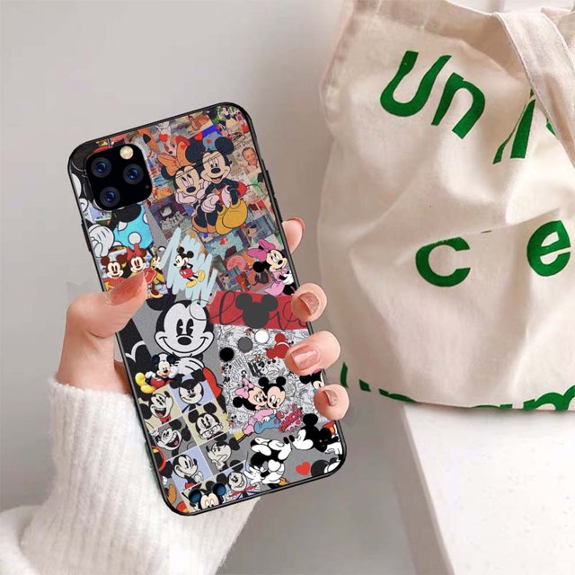 Compatible Con iPhone 11 13 Pro Max mini Funda De Silicona TPU SY31 Mickey Mouse