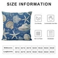 thumbnail image 5 of Pratyus Sea Shells Starfish Ocean Modern Rustic Decorative Couch Pillow Cases with Zipper Home Decor for Car Couch Bedroom Summer Printed on Both Sides 1PC 24x24in, 5 of 5