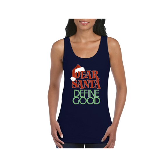 Womens Christmas Define Good Tank Top