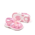 thumbnail image 6 of Xfvqtps Baby Girls Sandals Shiny Bling Bowknot Lightweight Cute Princess Sweet Soft PU Infant Walking Shoes Summer Casual Comfortable Breathable Toddler Sandals Non Slip Called Shoes Pink, 6 of 9