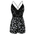 thumbnail image 2 of FashionOutfit Women's Off-Shoulder Lace Up Open Back Floral Print Romper Jumpsuit, 2 of 3