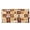 Autumn Pumpkin Patchwork, variant on Vibrant Floral Pattern Long Wallet for Travel, Leather Long Trifold Handbag with Inner Zip Section Multi Slot Trifold Wallet