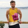 thumbnail image 6 of Fuzoiu Bright Pink Chair Print Men's Workout Tank Tops,Sleeveless Gym Shirt Quick Dry,Fitness Bodybuilding T-Shirt,Muscle Athletic Workout Tee-XX-Large, 6 of 7