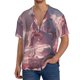 thumbnail image 1 of Fotbe Pink Lotus Buddha Camisa Estampada de Manga Corta para Hombre, Casual de Verano, Estilo Playero, Sin Arrugas-Medium, 1 of 5