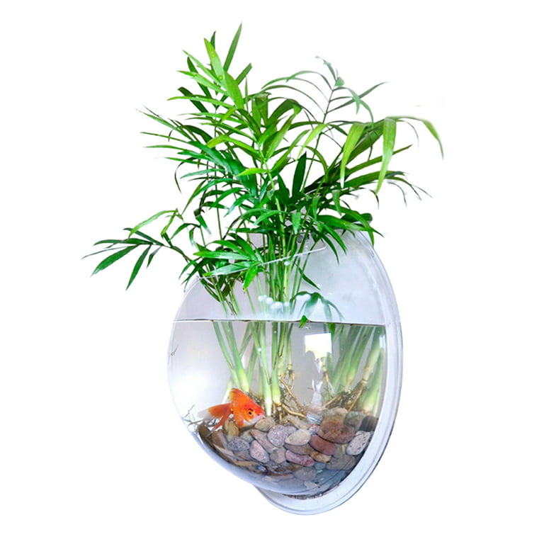 Yuedong Vase Plant Pot Wall Fish Bubble Goldfish Tank With Filter  Transparent Home Decor Betta Aquarium Acrylic Plexiglass 