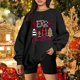 thumbnail image 1 of Puntoco Mujer Moda Suelta Manga Larga Cuello Redondo Blusa Navidad Impresión Camiseta tops Puntoco Puntoco-2848, 1 of 5