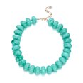 thumbnail image 2 of NICKSUN Vibrant Dopamine Color Resin Beaded Choker Necklace, Smooth Flat Round Disc Collarbone Statement Necklace, Minimalist Summer Vacation Stackable Jewelry, 2 of 7