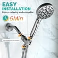 thumbnail image 3 of Wowow Single Handle 7 -Spray Wall Mount Shower Faucet 1.8 GPM with Adjustable Head in Brushed Nickel (Valve Included), 3 of 8