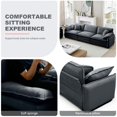 thumbnail image 6 of BUIORD Sectional Sofa and Couch, Oversize Sectional Couch for Living Room, Deep Seat Corduroy Sleeper Sofa, 115" 3-Seat Sofa + 81" Loveseat, Gray, 6 of 7