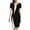 Black-22, variant on Fashion HTNBO Womens Formal Bodycon Midi Dress Short Sleeve Crew Neck Color Block Dress Dresses