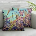 thumbnail image 3 of JEUXUS  Pillow Case Watercolor Floral Abstract Art Painting,Cushion Cover Case  for Home Sofa Bedroom Living for Women Men, 3 of 5
