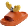 thumbnail image 1 of Pantuflas para niñas y niños, sandalias de secado rápido con una bonita decoración de astas, pantuflas suaves y antideslizantes para la ducha, sandalias deslizantes para interiores y exteriores, 1 of 5