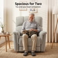 thumbnail image 4 of MCombo Oversized 24.8" Seat Width Large Dual Motor Power Recliner Lift Chair for Tall Elderly, Infinite Position, Beige Fabric, 4 of 13